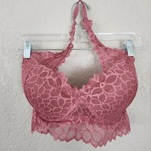 Victoria Secret PINK, Lace Halter Bra Size Medium
